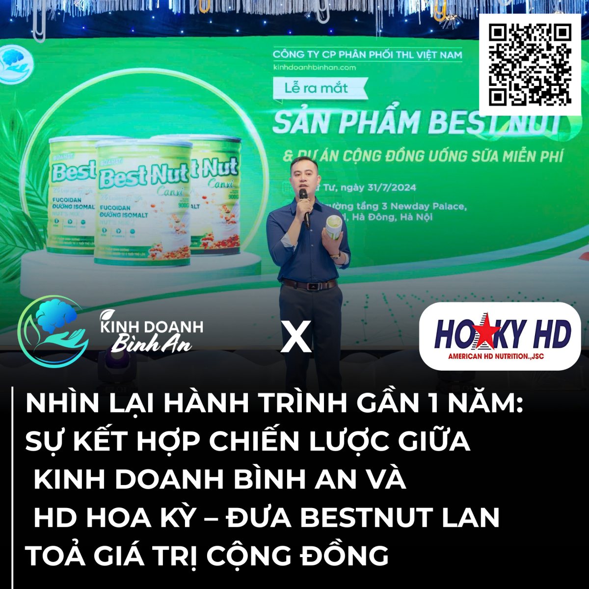 Nhìn Lại Hành Trình Gần 1 Năm: Sự Kết Hợp Chiến Lược Giữa  Kinh Doanh Bình An Và  HD Hoa Kỳ – Đưa BestNut Lan Toả Giá Trị Cộng Đồng